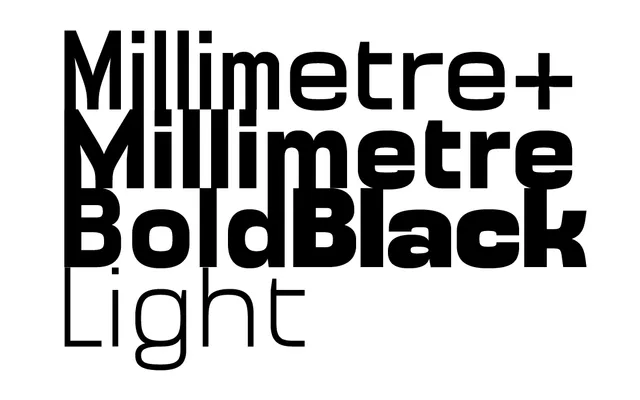 Millimetre specimen from Studio Triple