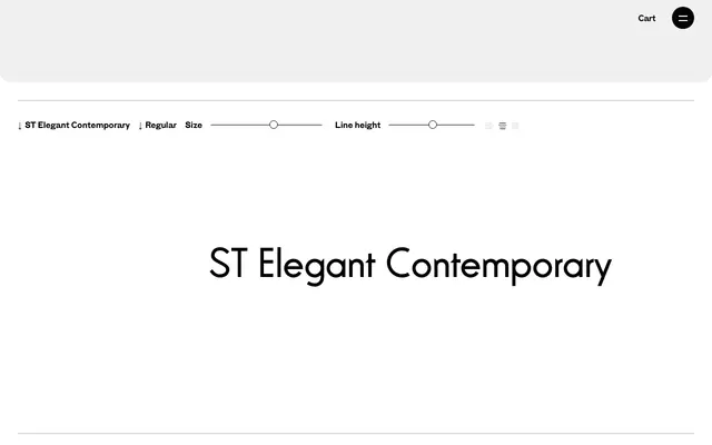 ST Elegant Contemporary specimen from Studio Type