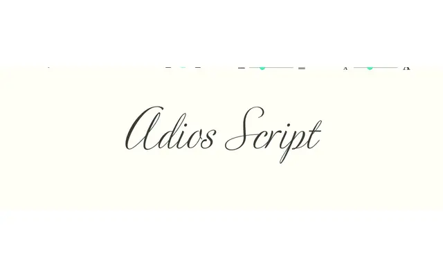 Adios Script specimen from Sudtipos