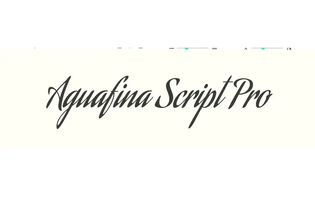 Aguafina Script Pro specimen from Sudtipos