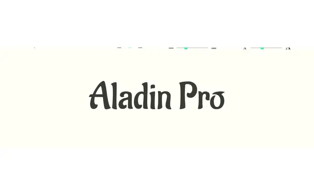 Aladin Pro specimen from Sudtipos