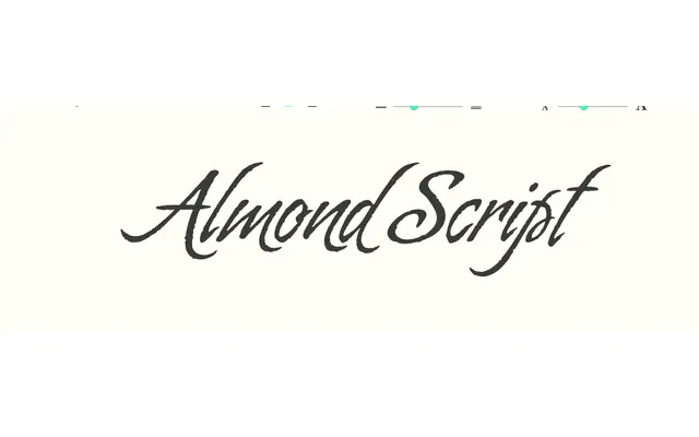 Almond Script specimen from Sudtipos