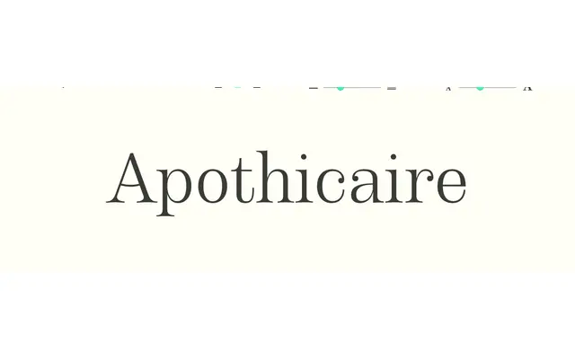 Apothicaire specimen from Sudtipos
