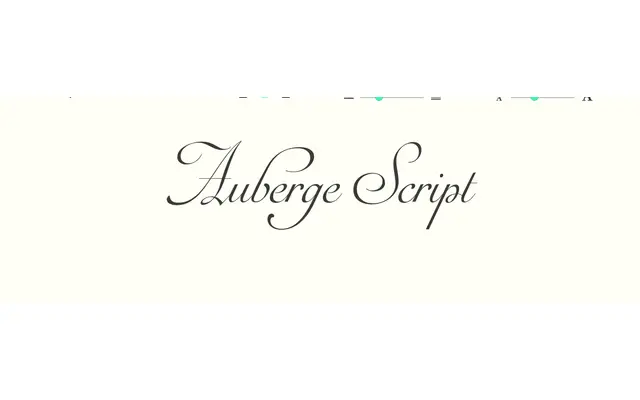Auberge Script specimen from Sudtipos