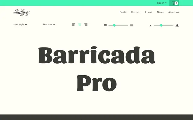 Barricada Pro specimen from Sudtipos