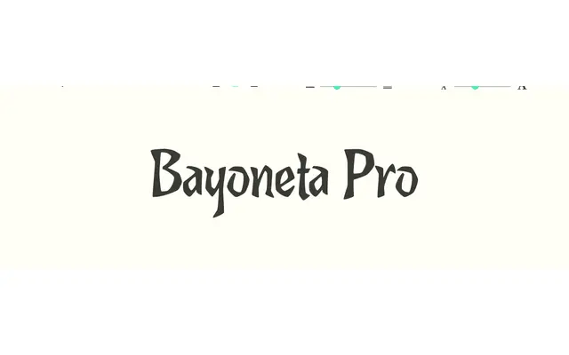 Bayoneta Pro specimen from Sudtipos