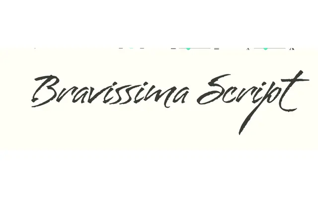 Bravissima Script specimen from Sudtipos