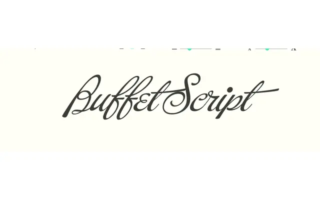 Buffet Script specimen from Sudtipos