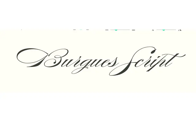 Burgues Script specimen from Sudtipos