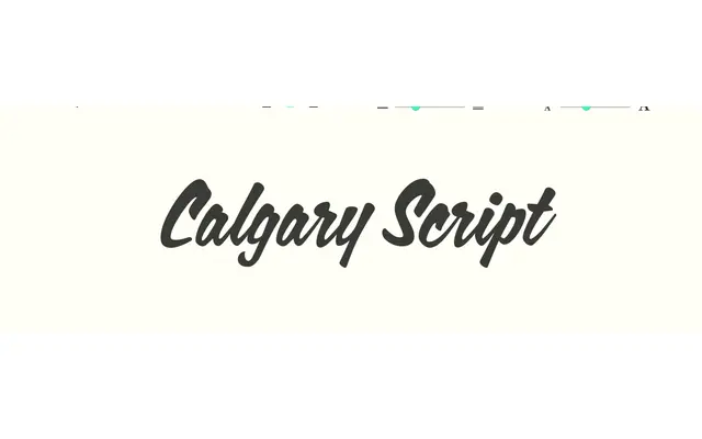 Calgary Script specimen from Sudtipos