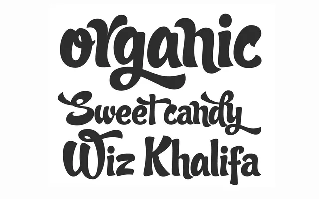 Candy Script specimen from Sudtipos