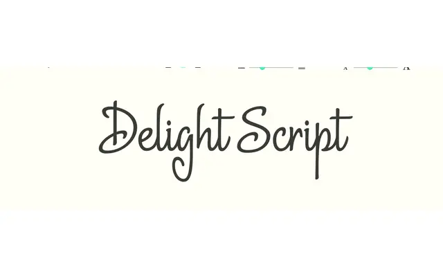 Delight Script specimen from Sudtipos
