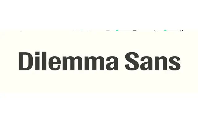 Dilemma Sans specimen from Sudtipos