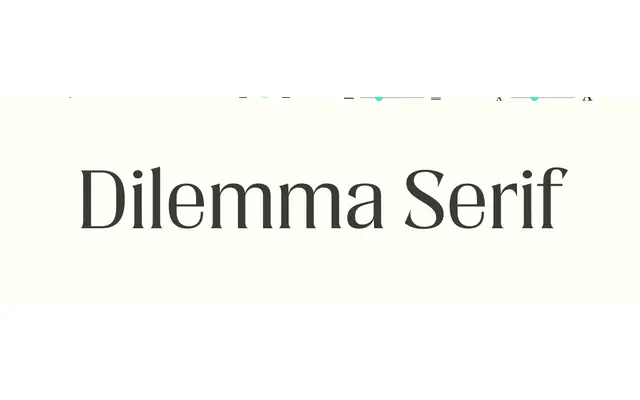 Dilemma Serif specimen from Sudtipos
