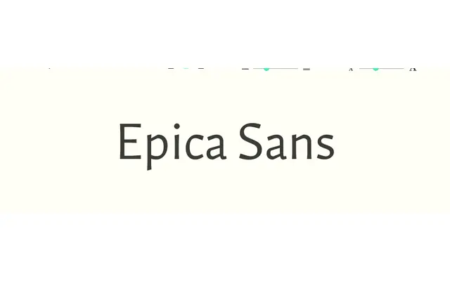 Epica Sans specimen from Sudtipos