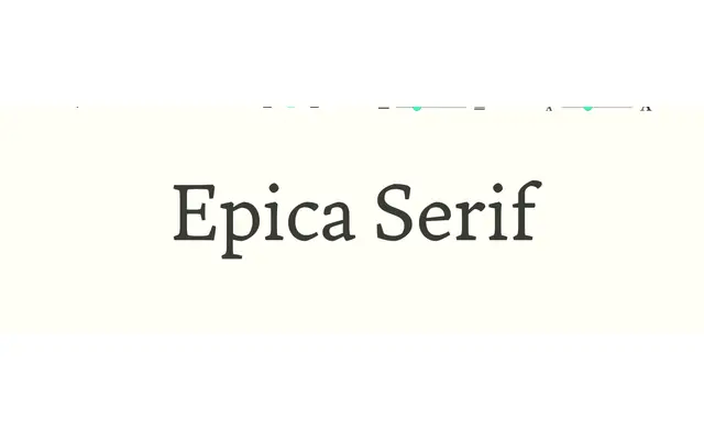 Epica Serif specimen from Sudtipos