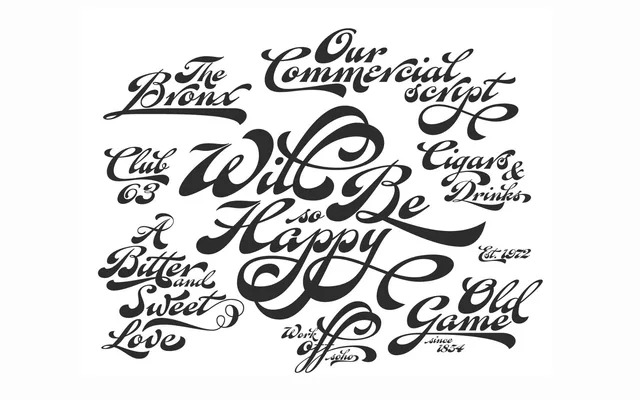 Fan Script specimen from Sudtipos