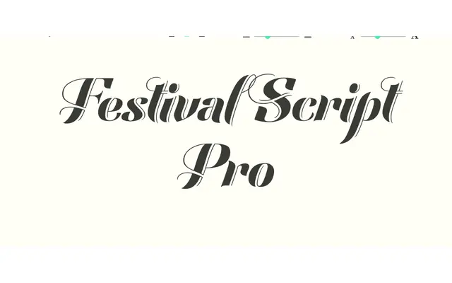 Festival Script Pro specimen from Sudtipos