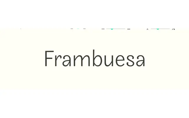 Frambuesa specimen from Sudtipos