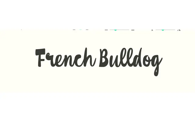 French Bulldog specimen from Sudtipos