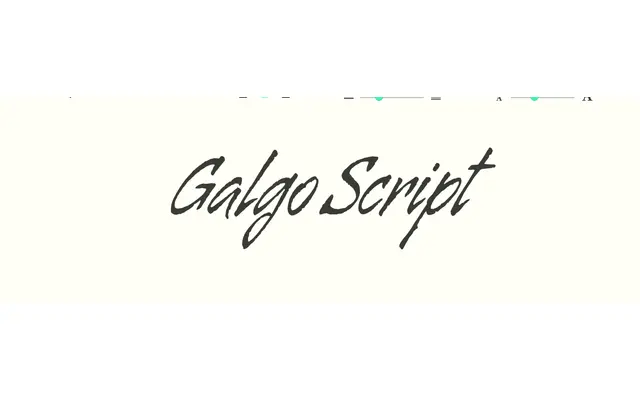 Galgo Script specimen from Sudtipos
