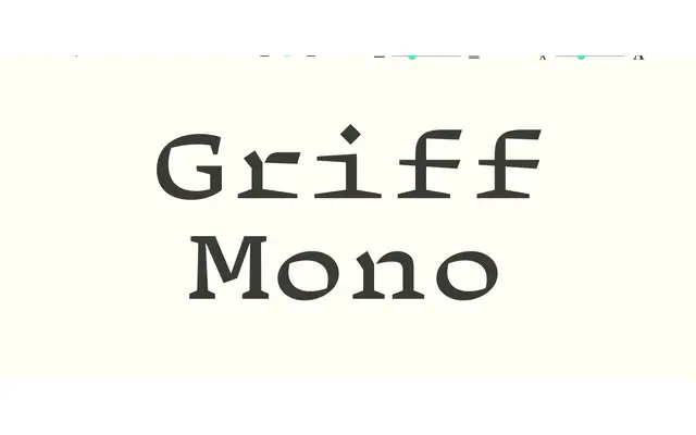 Griff Mono specimen from Sudtipos