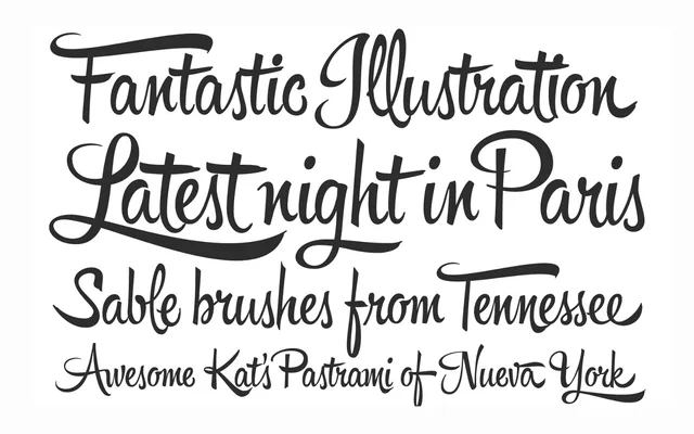 Hipster Script specimen from Sudtipos