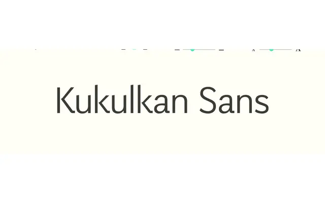 Kukulkan Sans specimen from Sudtipos