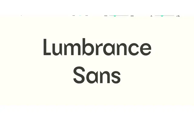 Lumbrance Sans specimen from Sudtipos