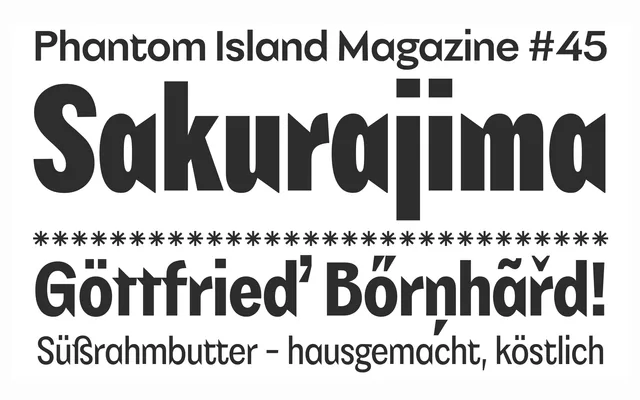 Lumbrance Sans specimen from Sudtipos