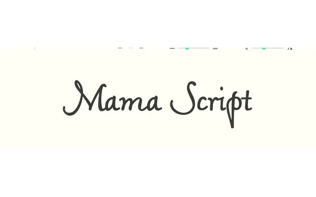 Mama Script specimen from Sudtipos