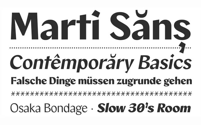 Marti Sans specimen from Sudtipos