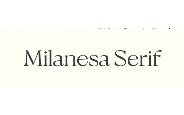 Milanesa Serif specimen from Sudtipos