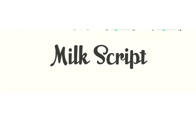 Milk Script specimen from Sudtipos