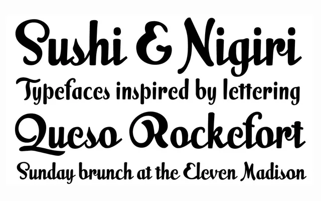 Milk Script specimen from Sudtipos