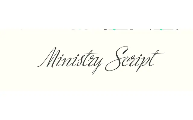 Ministry Script specimen from Sudtipos