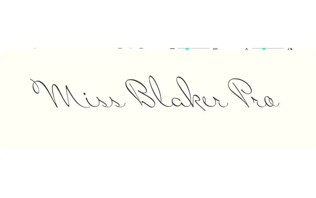 Miss Blaker Pro specimen from Sudtipos