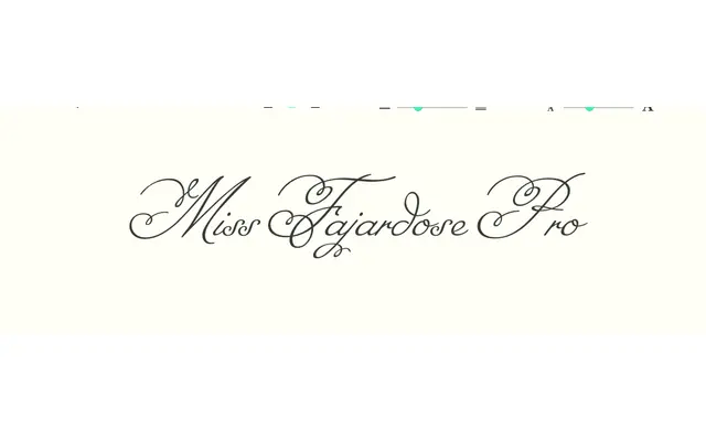 Miss Fajardose Pro specimen from Sudtipos