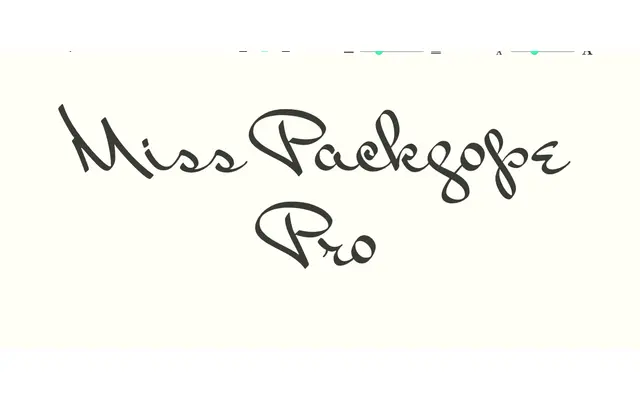 Miss Packgope Pro specimen from Sudtipos