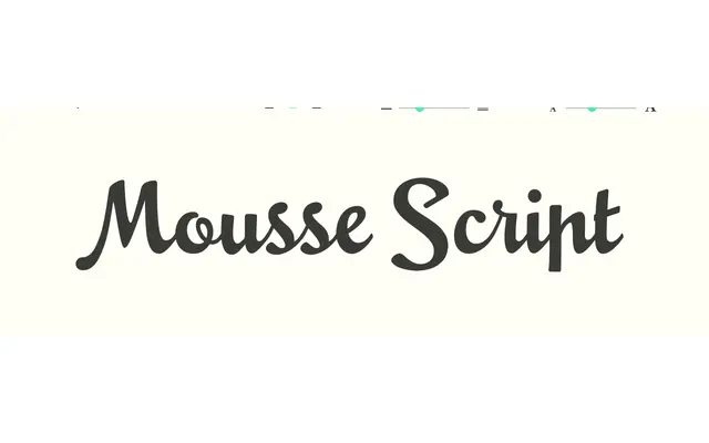 Mousse Script specimen from Sudtipos