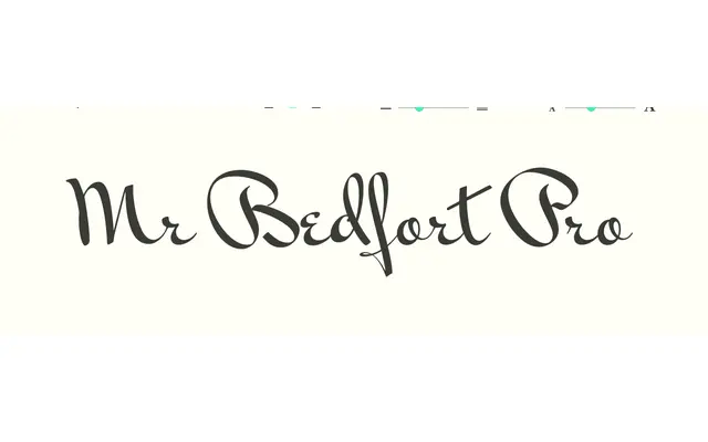 Mr Bedfort Pro specimen from Sudtipos