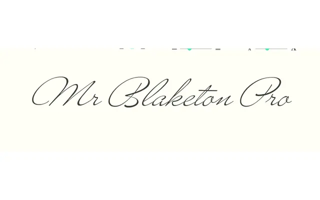 Mr Blaketon Pro specimen from Sudtipos
