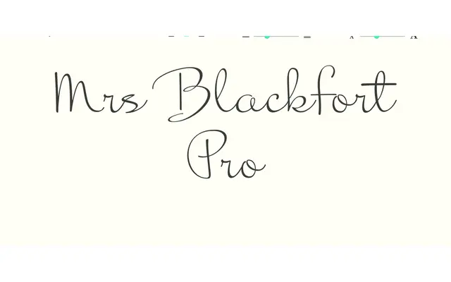 Mrs Blackfort Pro specimen from Sudtipos