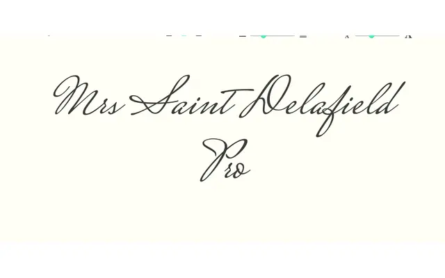Mrs Saint Delafield Pro specimen from Sudtipos