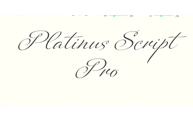 Platinus Script Pro specimen from Sudtipos