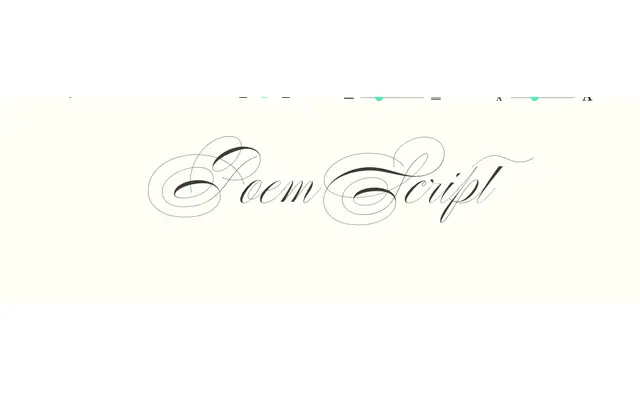 Poem Script specimen from Sudtipos