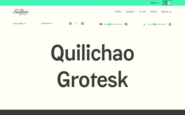 Quilichao Grotesk specimen from Sudtipos