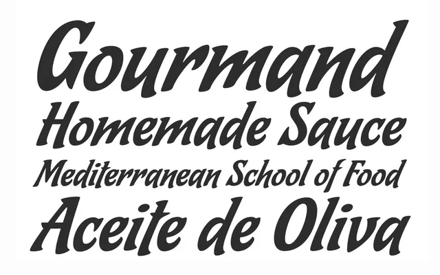 Ricotta Script specimen from Sudtipos