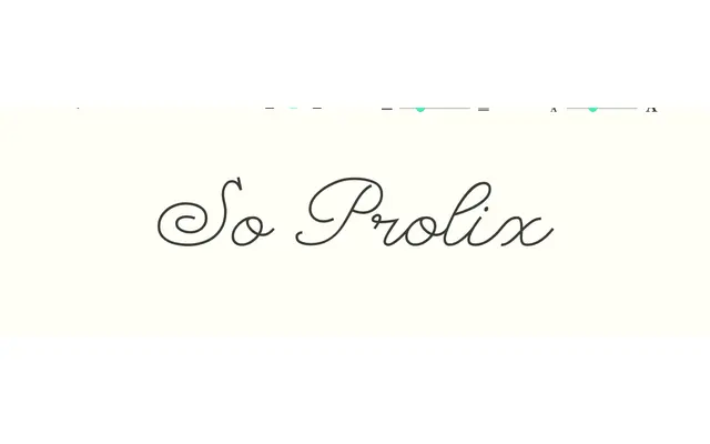 So Prolix specimen from Sudtipos