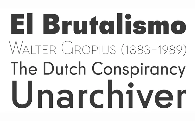 Tafel Sans Pro specimen from Sudtipos